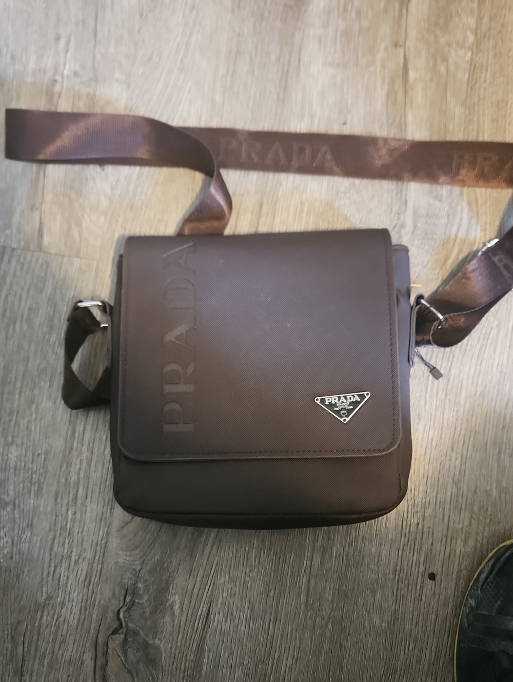Prada Brown Men's Messenger Crossbody Bag